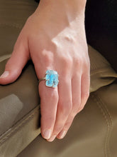 Load image into Gallery viewer, Aquamarine rough cut ring

