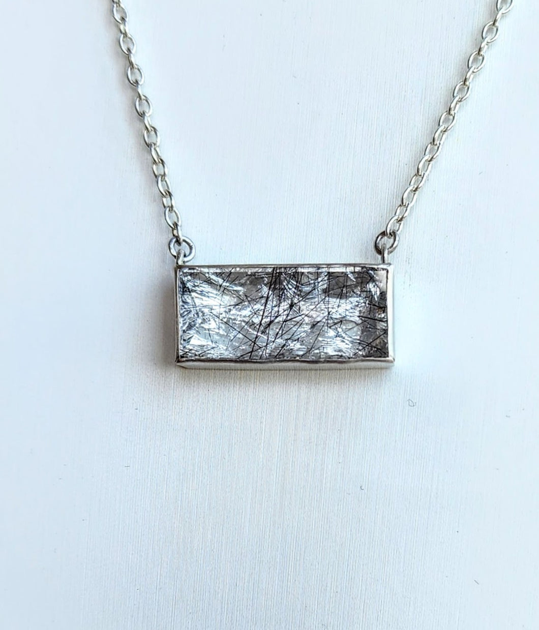 Tourmalinated Quartz Mirror Cut