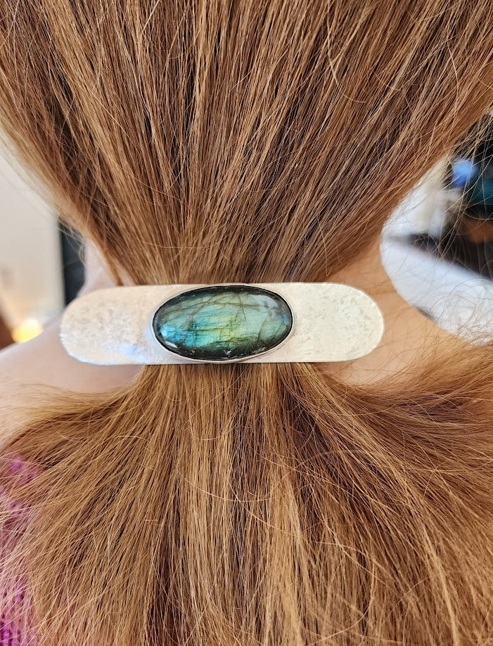 Hairclip with Labradorite