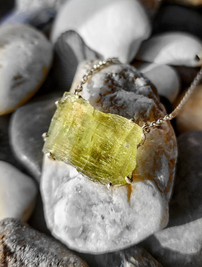 Tourmaline Rough Cut Pendant