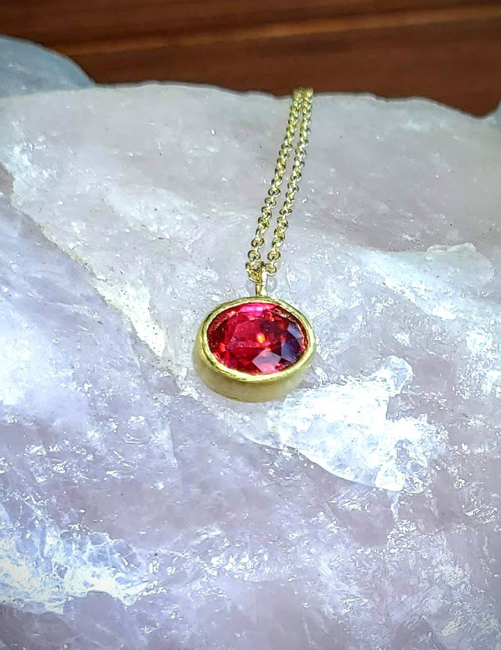 Fire opal necklace
