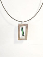 Load image into Gallery viewer, Hollow Pendant with Green Tourmaline Chrystal
