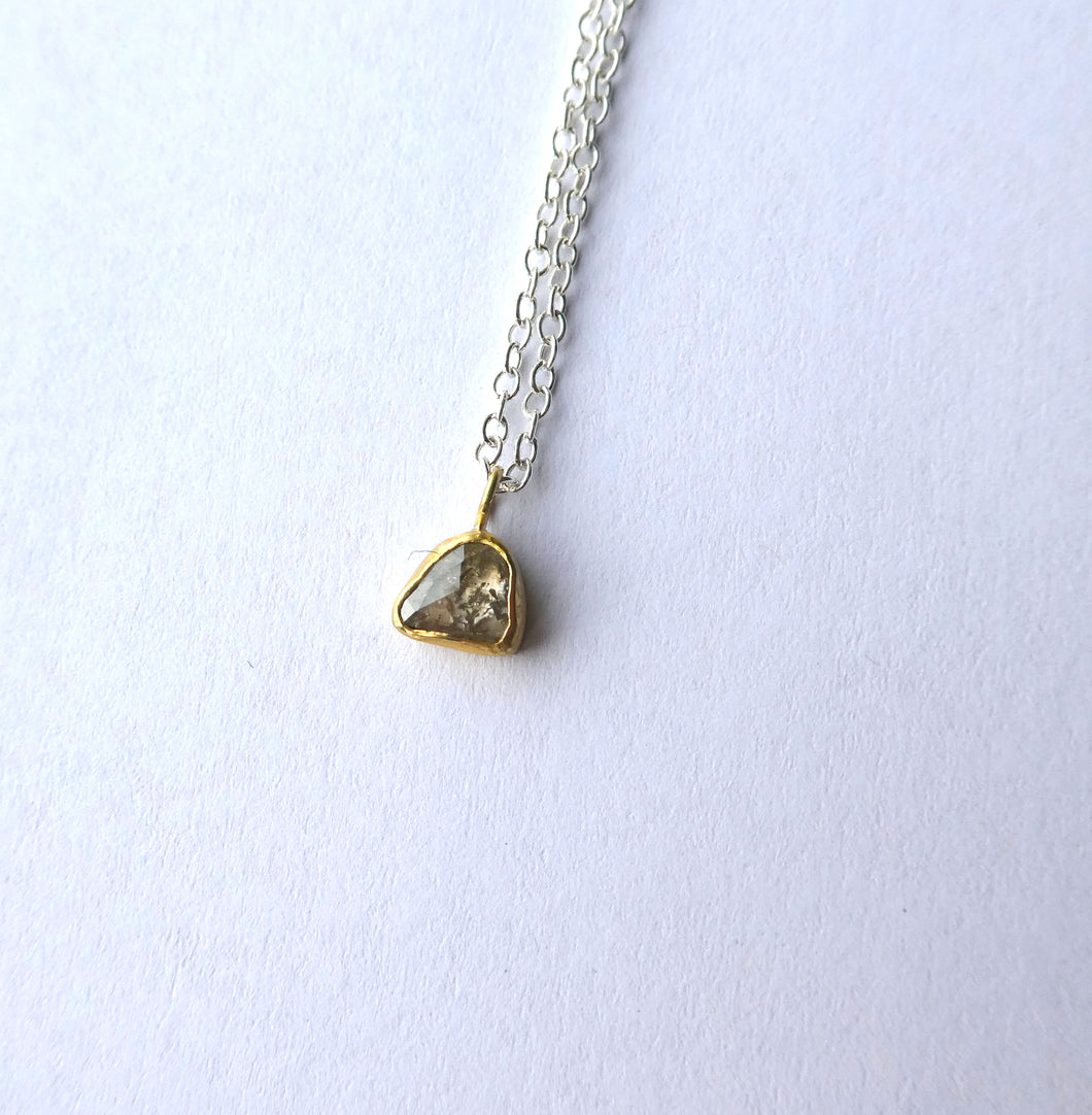 Diamond rosecut necklace